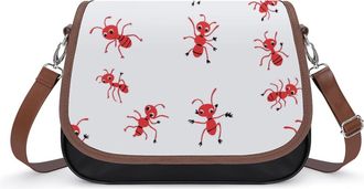 Generic Cute Cartoon Ants Crossbody Bags for Women Fashion Leather Shoulder Handbags With Adjustable Strap