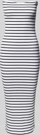 Calvin Klein Jeans Midikleid in Ripp-Optik in Weiss, Gr&ouml;&szlig;e XL