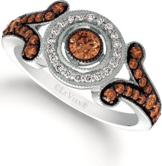 Le Vian Ladies Chocolate Deco Estate Rings set in 14K Vanilla Gold