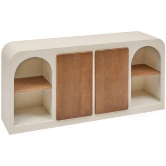 Atmosphera Siena Beige H85 Aparador 2 Puertas, 8 Niveles - Atmosphera Cr&eacute;ateur DInt&eacute;rieur