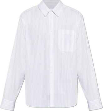 Rag & Bone Relaxed Poplin Shirt - Heren - Zakelijke Overhemden - Wit - M - Katoen - Overhemden