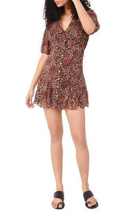 Free People Bonnie Floral Print Minidress in Dusk Combo at Nordstrom Rack, Size Medium