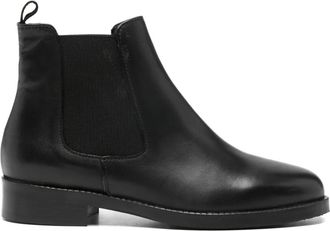 Paola Parisi Roma 30mm leather chelseaboots - women - Calf Leather/Fabric/Calf Leather/Fabric/Rubber - 36 - Black