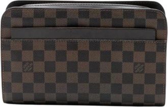 Louis Vuitton Pre-owned Clutches, female, Brown, Size: ONE SIZE Pre-owned Fabric clutches
