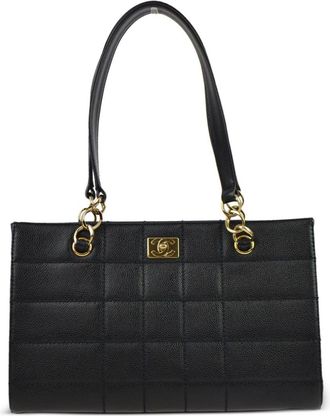 Chanel 2002 Choco Bar handbag - women - Caviar Leather - One Size - Black