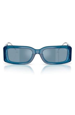 Diesel 53mm Rectangular Sunglasses in Bilayer Blue Transparent Blue at Nordstrom