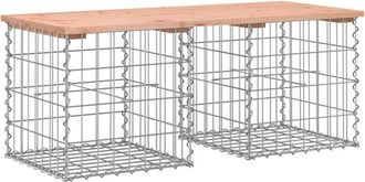 vidaXL Vidaxl - Garden Bench Gabion Design 103x44x42 cm Solid Wood Douglas