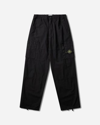 Stone Island Men s Organic Cotton Ripstop Cargo Pants Black