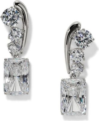 Nadri Phenom Cubic Zirconia Drop Earrings in Rhodium at Nordstrom