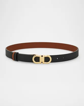 Ferragamo Reversible Gancini Leather Belt