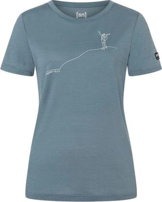 super.natural Berggl&uuml;ck Tee Exclusive Merinoshirt f&uuml;r Damen | grau