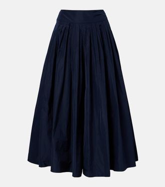 Max Mara Pleated taffeta maxi skirt