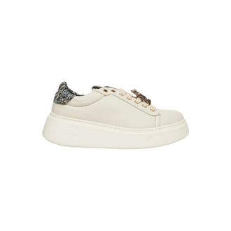 Gio+ Schoenen, Dames, Beige, 40 EU, Leer, Pia 424A Sneakers