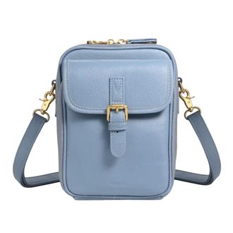 Generic Leather Small Crossbody Cell Phone Bag Women Men Versatile Shoulder Purse (Blue) (H)
