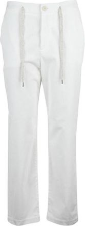Eleventy Corduroy Chino - Dames - Straight fit broeken - Wit - M - Katoen - Broeken
