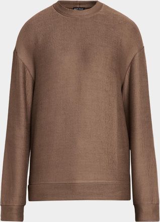 Emporio Armani Men & apos;s Cotton Rib-Knit Crewneck Sweater