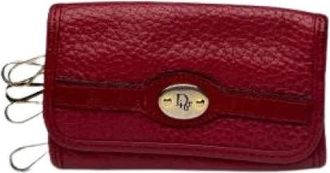 Dior Pre-owned Vintage Sleutelhanger - Dames - Vintage Accessoires - Rood - ONE Size - Leer - Vintage