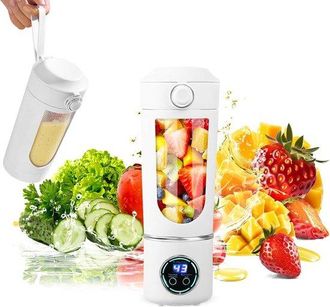 OEM Batidora Port&aacute;til De 700 Ml, Batidora Recargable Para Batidos, Con 12 Cuchillas De Acero Inoxidable, Oficina Y Deportes (blanca)