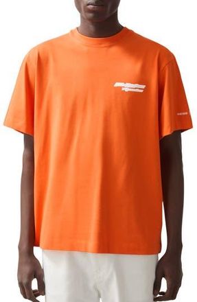 Reiss x McLaren Nakata Logo Embellished T-Shirt in Papaya Orange at Nordstrom Rack, Size X-Small