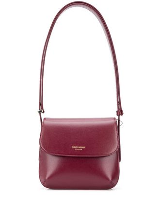 Giorgio Armani logo shoulder bag - Red