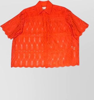 Raquel Diniz lace short-sleeve shirt