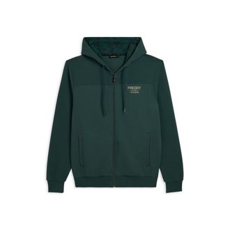 Freddy Felpa con cappuccio camouflage e inserti rigati