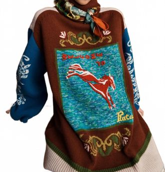 Alemais Lasso Patchwork Sweater In Multi