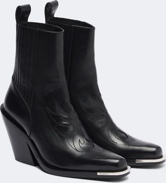 Paco Rabanne Leather cowboy boots