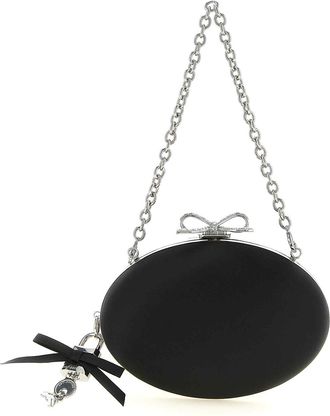 Self Portrait Clutch Satin Oval