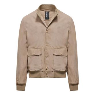 Bomboogie Walt Suede Bomber Jacket - Jackets - Hombre - Beige - L