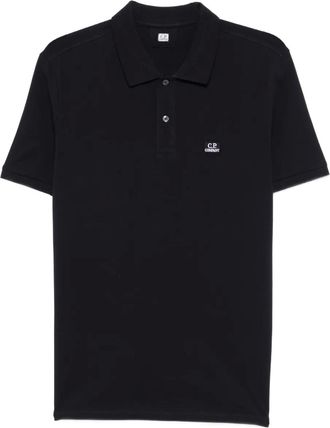 C.P. Company Polo con applicazione logo - Blu