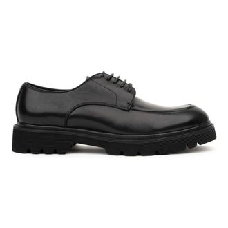 Sergio Moretti Dress Shoes, male, Black, 7 UK, Black Leather Formal Flats Shoes