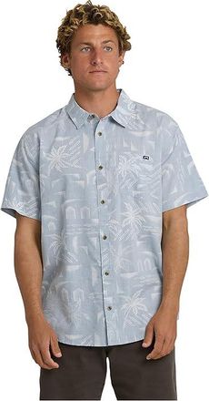 Billabong Sundays Short Sleeve Mens T Shirt Mid Blue : 2XL, Cotton/Lyocell