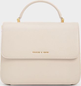 Charles & Keith Octavia Front Flap Top Handle Bag