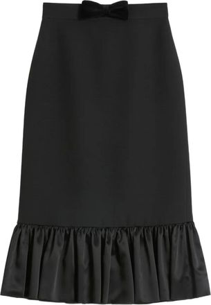 Valentino Garavani Gonna Crepe Couture midi - Nero