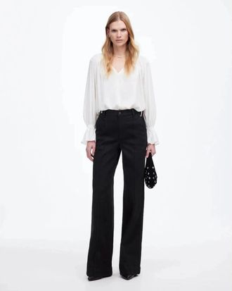 Madewell Superwide Jeans Womens Black Rinse Denim Cotton High Rise GBO3939