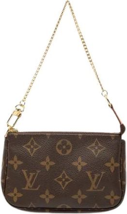 Louis Vuitton Pre-owned Mini Pochette Accessoires - Dames - Vintage Mini Tas - Bruin - ONE Size - Vintage
