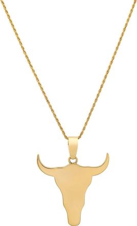 Established Mini Gold Steer Pendant Necklace at Nordstrom