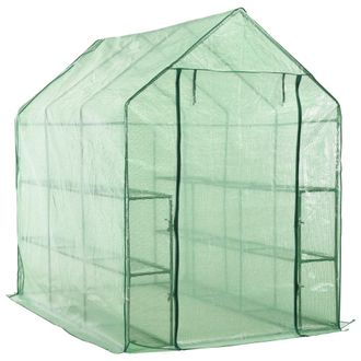 vidaXL Vidaxl - Invernadero Accesible Con 12 Estantes Acero 143x214x196 Cm