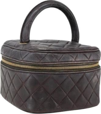 Chanel Pre-owned Handbags, female, Brown, Size: ONE SIZE Pre-owned Leather Handbag