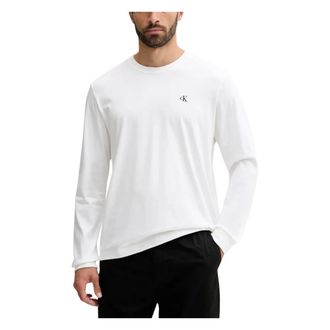 Calvin Klein Jeans Long Sleeve Tops, male, White, Size: 2XL Archive Logo Relaxed T-Shirt
