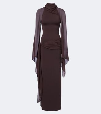 De La Vali Sabela georgette maxi dress