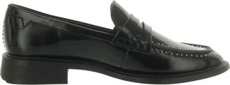 Franco Sarto Eden Loafers Black Moc Toe Studded Slip On Flats RHS6952