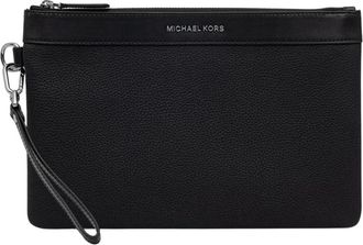 Michael Kors Pebbled Leather Travel Pouch - Heren - Tassen - Zwart - ONE Size - Leer - Tassen