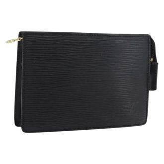 Louis Vuitton Pre-owned Clutches, female, Black, Size: ONE SIZE Pre-owned Epi Leather Pouch