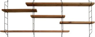 Hannun Estantería de pared de madera maciza de color marrón