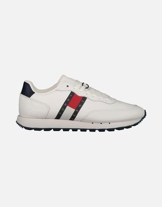 Tommy Hilfiger Mens Essential Leather Cleat Running Trainers - White - Size: 10