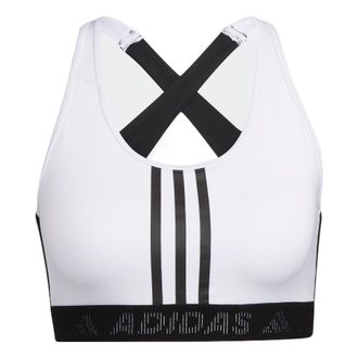adidas (WMNS) adidas DonAsia Sizing t Rest 3-Stripes Bra White Black GL0585