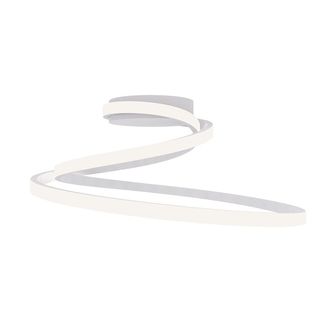 Luce-Ambiente-Design Led Coaster Ceiling Light in White Aluminum 40w With Cct Switch