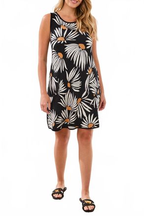 Tribal Reversible A-Line Dress In Black-0002